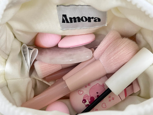 Quilted Makeup Pouch, Assorted Prints (Random Pick), 20×12×10 cm, Cotton Lining, Handmade